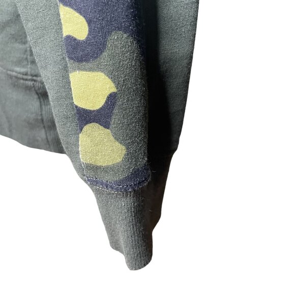 Michael Kors Womens Hoodie Sweatshirt Army Green Camouflage Sleeves Size S u - Picture 8 of 13